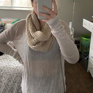 cream knit scarf